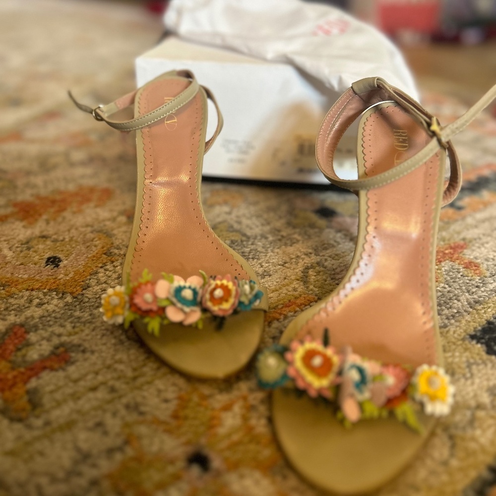 Red Valentino Flower Heels